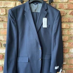 Haggar Men’s Suit 44R Dark Blue NWT